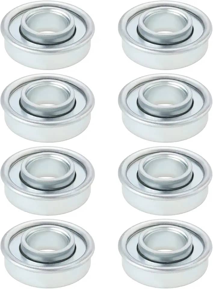 8 peças de rolamentos de rodas resistentes OD 35 mm ID16 mm H12 mm para a maioria dos modelos de carrinho de serviço pesado prata