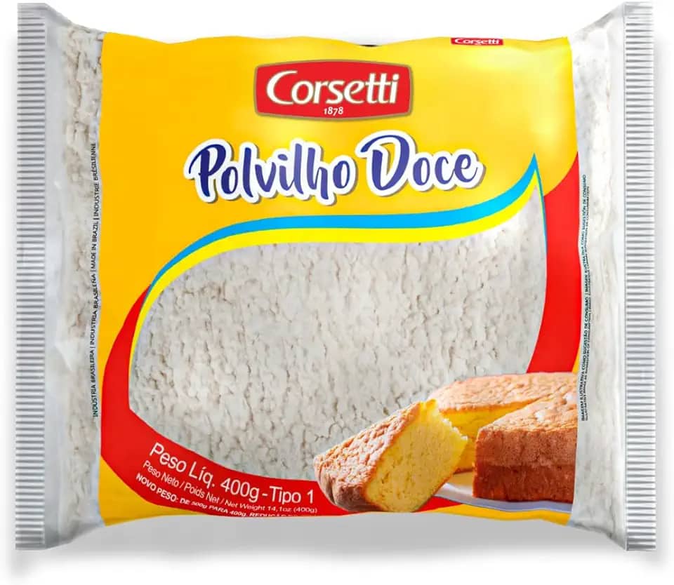 Corsetti Polvilho Doce 400G Alimentos Fécula De Mandioca Amarelo Rico Em Triptofano E Vitamina B6 Receita Familiar Desde 1878
