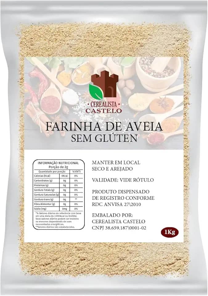 Farinha De Aveia Sem Glúten 1kg Premium