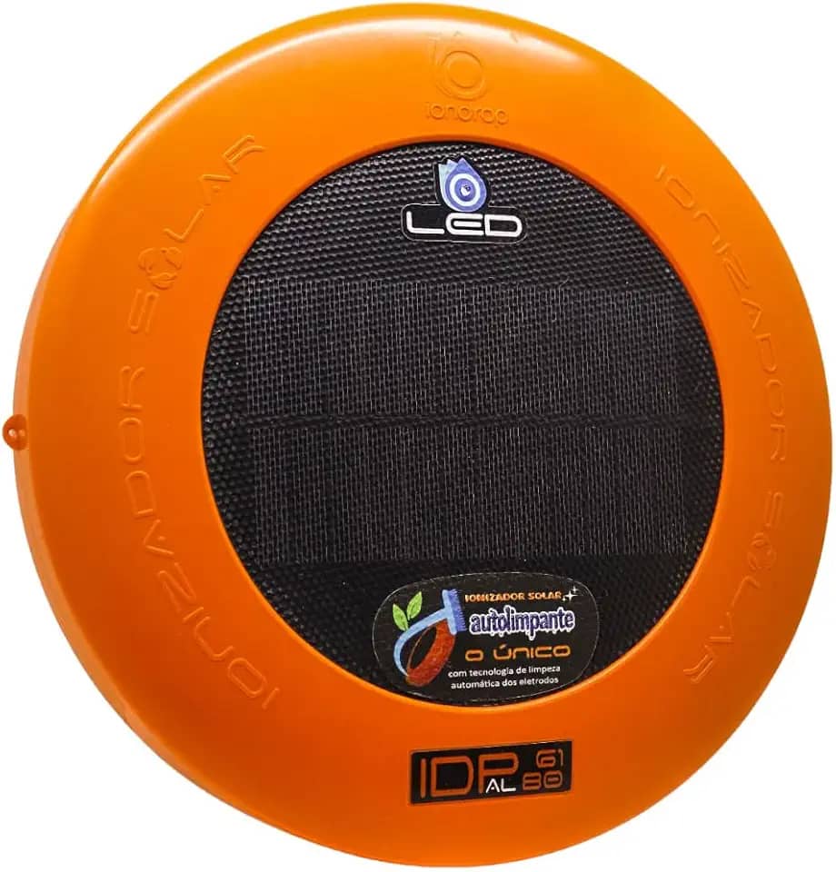 IONDROP Ionizador Solar Autolimpante para Piscina, Limpeza Automática dos Eletrodos de Cobre, Capacidade 61-80 mil Litros, com LED Indicativo