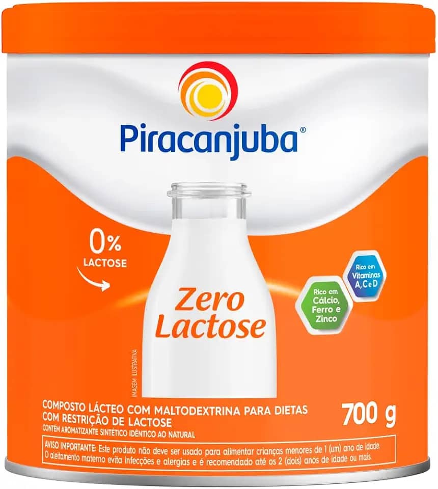 Piracanjuba Composto Lácteo Zero Lactose Lata 700g