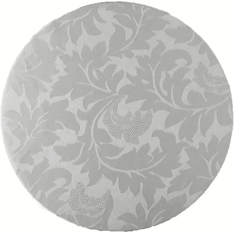 6 Capa Sousplat Supla Tecido Jacquard Cinza 35cm Diâmetro