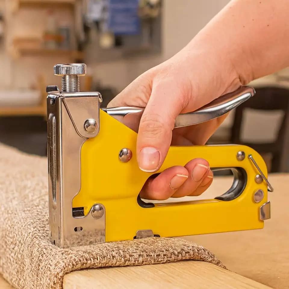 Grampeador Pinador Manual 3 em 1, Alta Pressão, Profissional para Madeira e Tapeçaria, Kit Completo em Metal