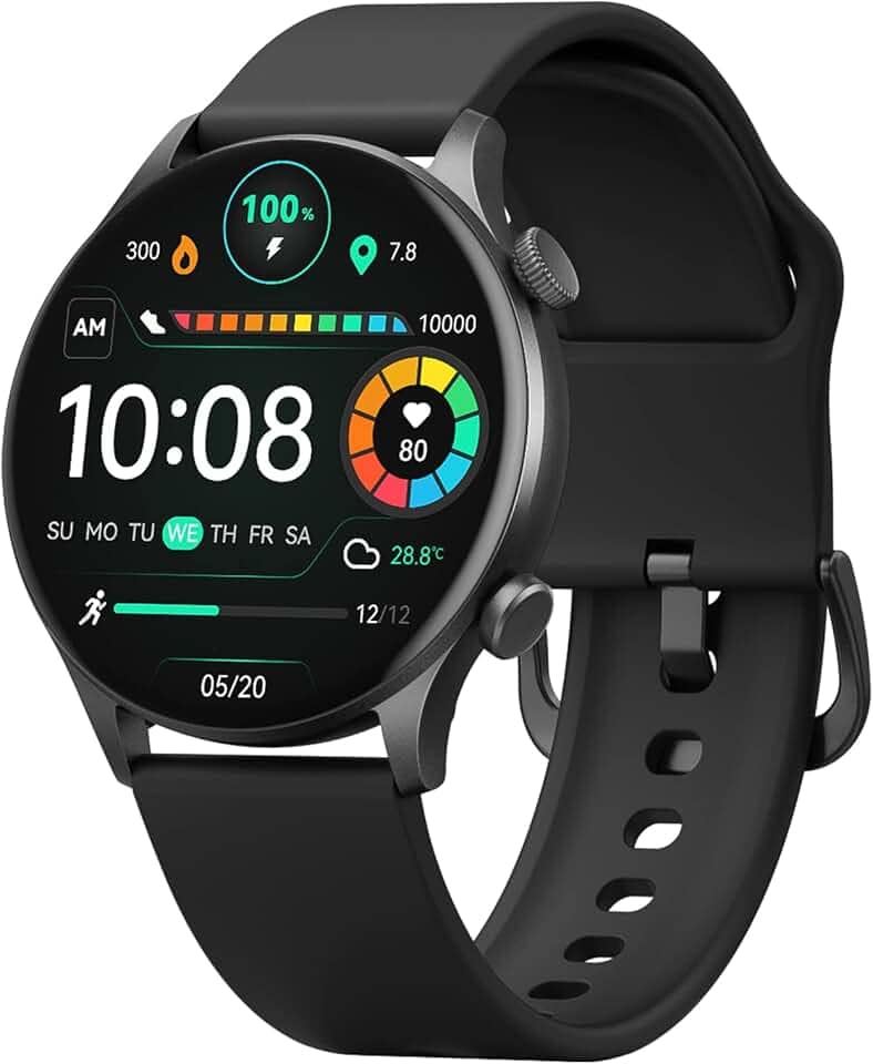 HAYLOU Solar Plus Smartwatch, 1.43 "AMOLED Display Bluetooth Telefone Chamada Relógio Inteligente para Homens e Mulheres, Exibição Sempre Ativa, Bluetooth 5.3