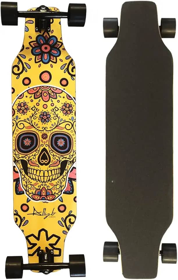 Skate Longboard Montado Completo Allyb - Skull Mexican