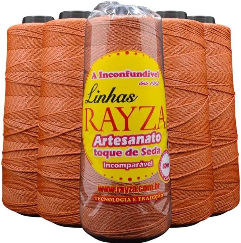 Linhas para crochê Rayza Artesanato Grossa tex 288 - Cor 096 Tijolo