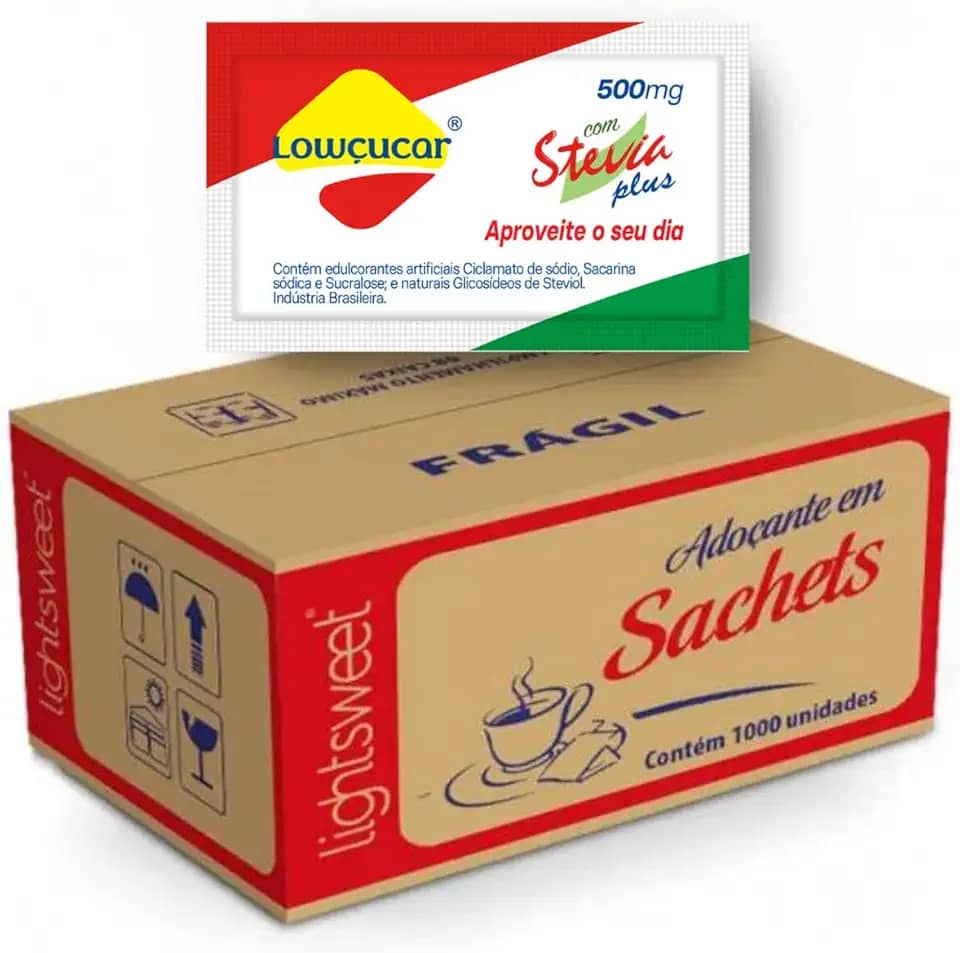 Lowcucar Plus Com Stevia Sachet 1000Unx500Mg