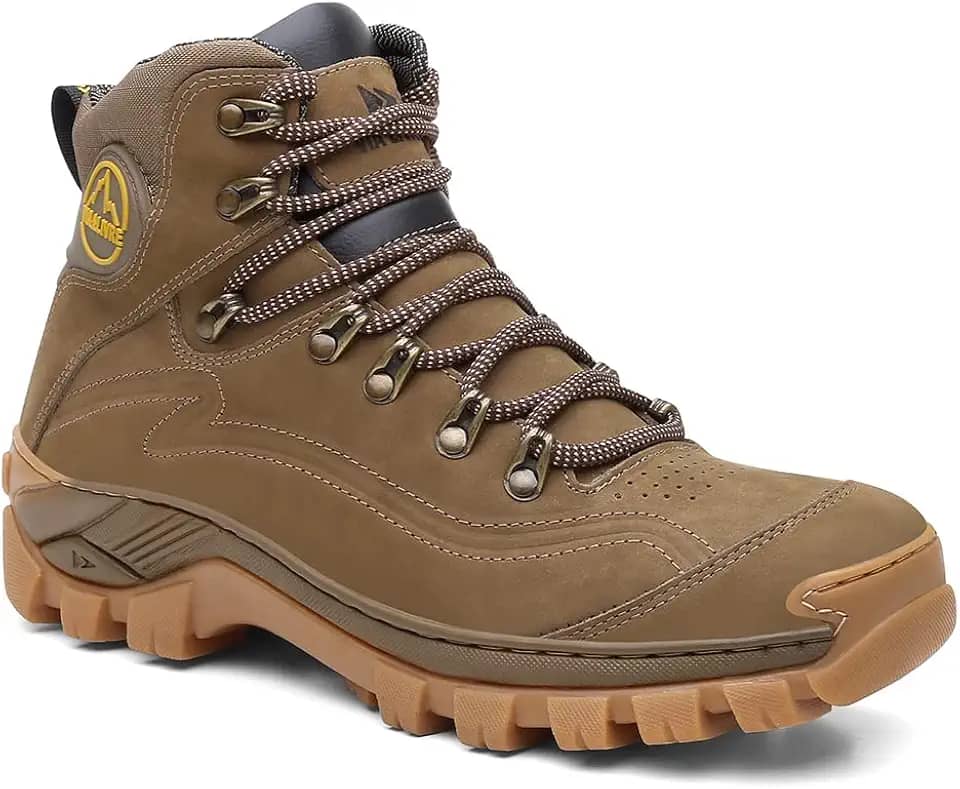 Bota Masculina Coturno em Couro e Palmilhas Ortopédicas em Gel com C.A