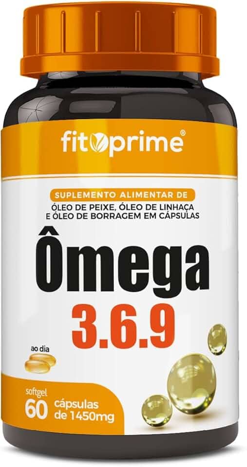 Ômega 3-6-9 Peixe Linhaça Borragem 1000mg 60cps Fitoprime
