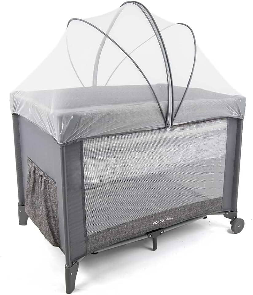 Cosco Kids, Berço Nanny, 0 a 18kg, Cinza Rajado