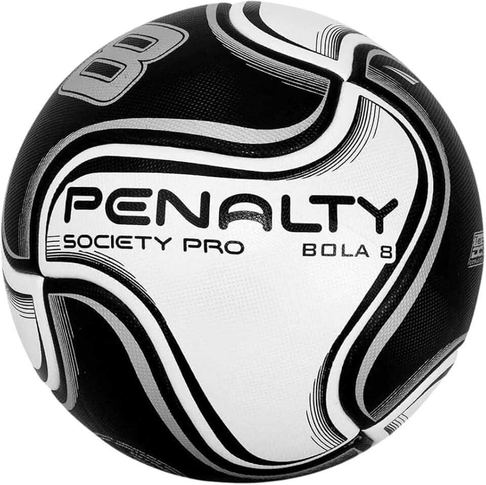 Bola Penalty 8 Pro XXIV Society Branca e Preta