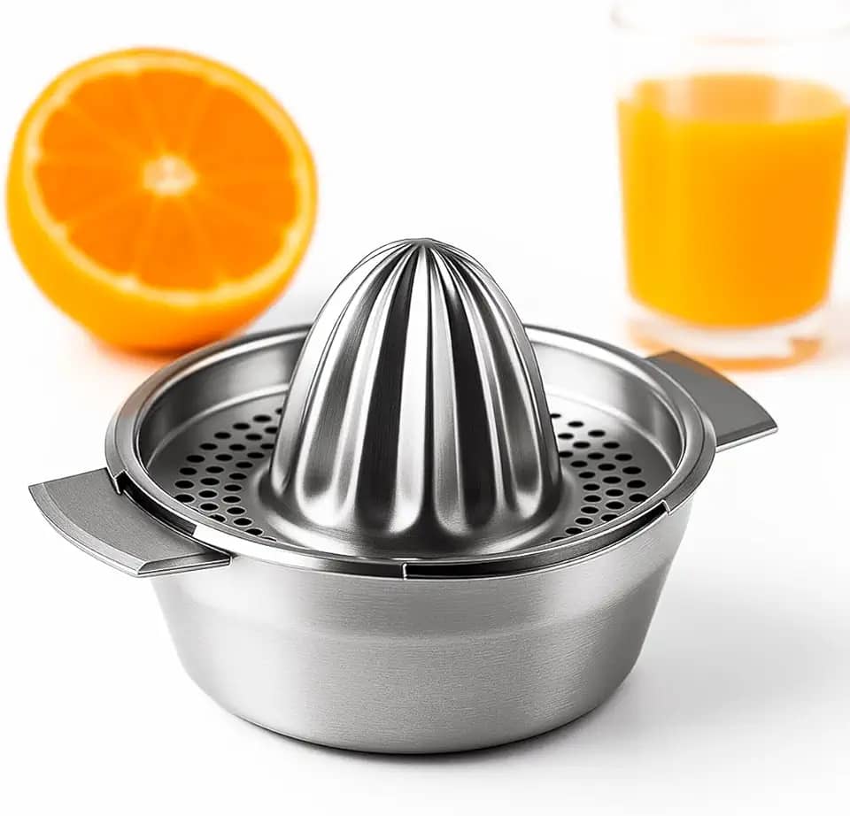 Espremedor De Frutas Manual 500ml Inox Profissional Suco de Laranja Limão
