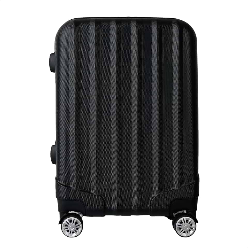 Mala de Viagem de Bordo Silent Noronha 10kg - Padrão ANAC | Rígida em ABS | 4 Rodas Duplas 360° | Cadeado Numérico Integrado | Leve e Resistente (Cor Preto)