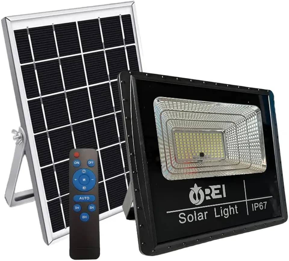 Refletor Holofote Placa Solar 1000w Potente Campo Futebol