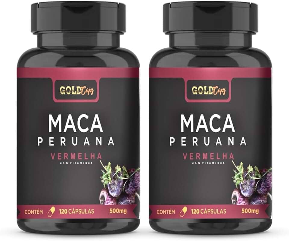Maca Vermelha 120 Capsulas - Maca Peruana Vermelha 500mg - 2 Unidades