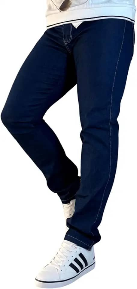 Kit até 3 Calça Masculina Jeans com Elastano Premium Estilo Casual Reta Slim