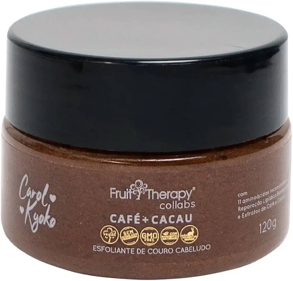 Recontrutor Capilar Café + Cacau Carol Kyoko 290ML (Esfoliante de Couro Cabeludo Café + Cacau Carol Kyoko 120G)