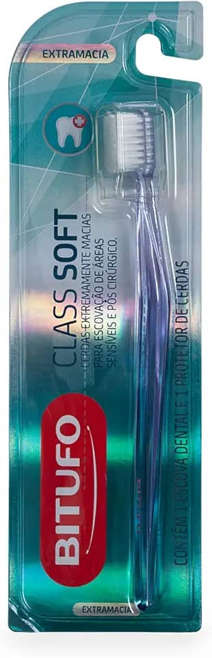 Escova de Dente Bitufo Class Soft Extramacia com 1 protetor de cerdas, Bitufo