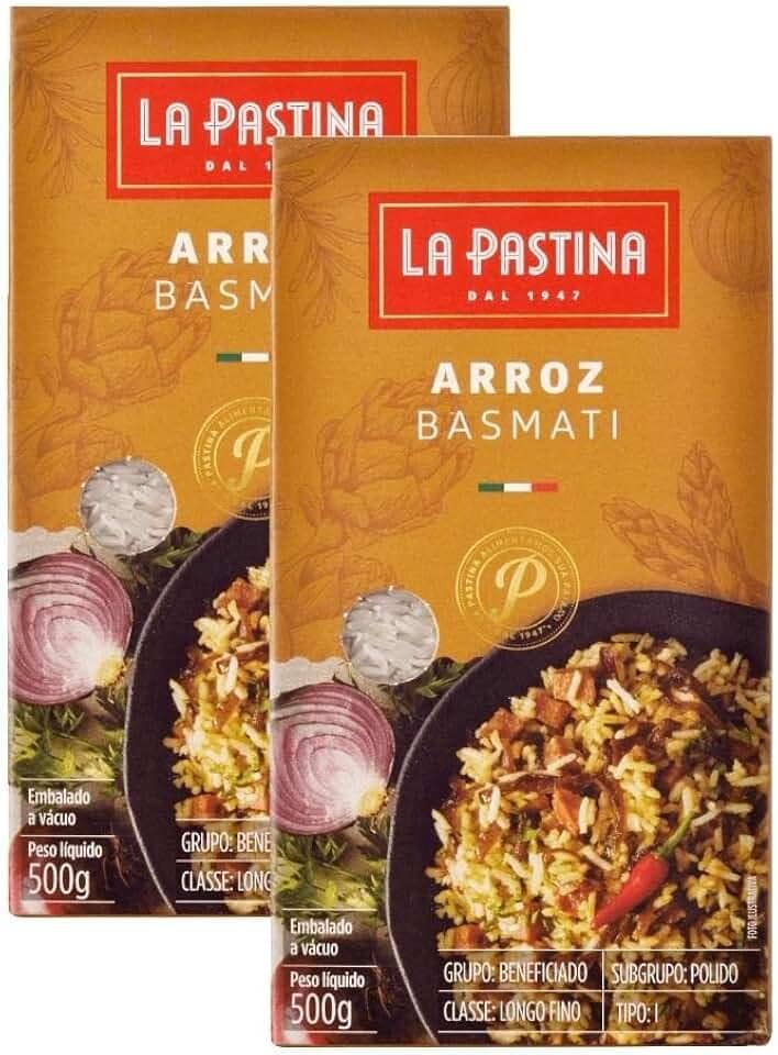 Arroz Indiano Basmati La Pastina Kit Com 2 Unidades 500g