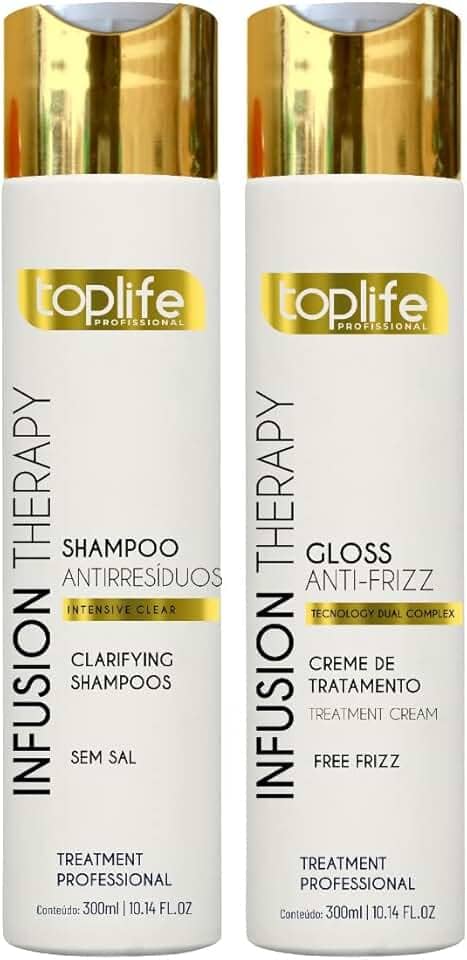Kit Escova Progressiva Infusion Therapy Toplife Profissional 2x300ml