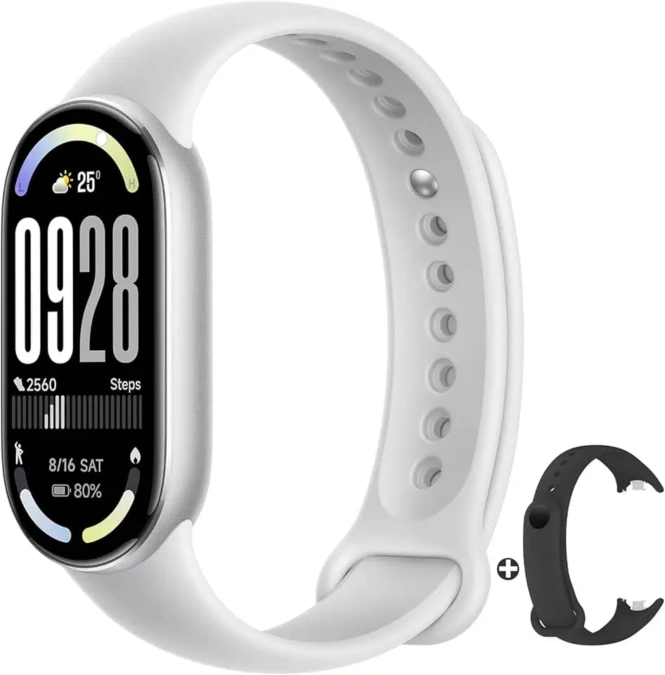 Xiaomi Smart Band 10 - Pulseira inteligente, autonomia de até 21 dias, tela AMOLED de 1,72', taxa de atualização de 60 Hz, 5 ATM, sensor de frequência cardíaca, app Mi Fitness (versão ES)