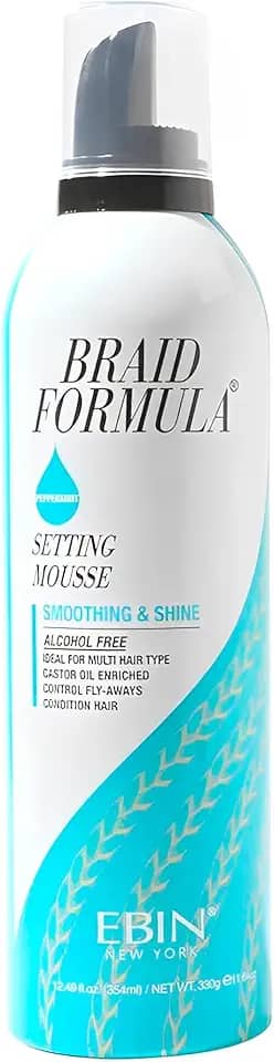 Mousse Fixação Ebin Alisamento e Brilho Cabelo 345ml