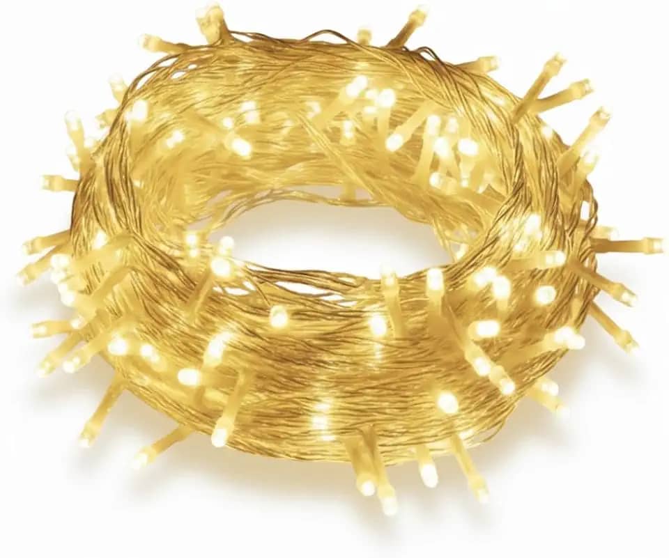 Fio de Fada LED 10 Metros 100 Luzes Decorativas de Natal 220V Branco Quente – Luz de Fada para Pisca Pisca Decoração Natalina Arvore de Natal Premium MyBrins