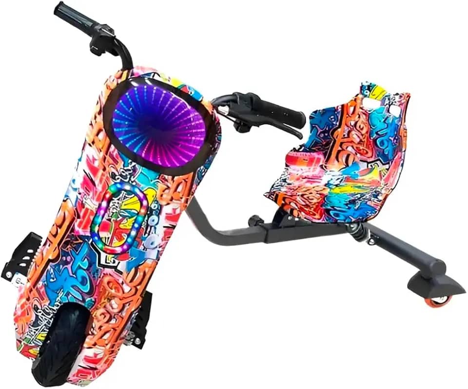 Triciclo Eletrico Drift Foston 350w Led Bluetooth 3 velocidades com Amortecedor e Freio