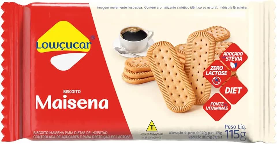 Lowcucar Biscoito Maisena Pct. 115G