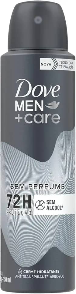 Dove Men+Care Desodorante Antitranspirante Aerossol 150 ML, Sem Perfume, Embalagem Pode Variar