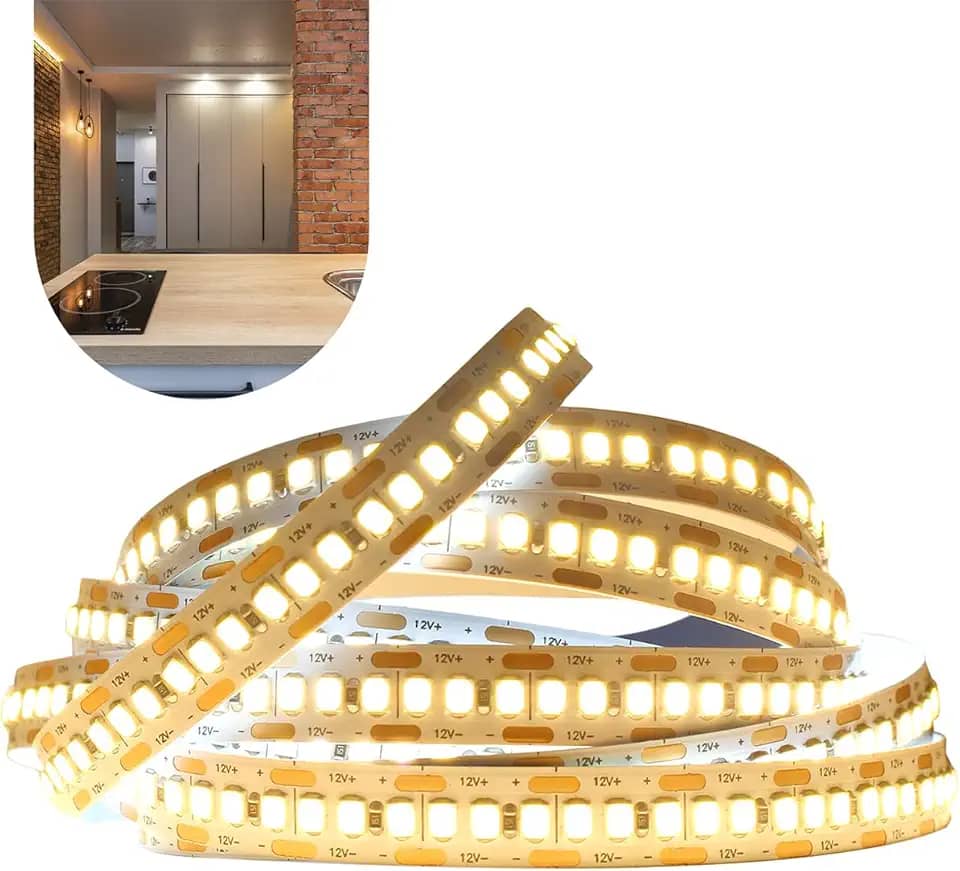 Fita Led 240 Leds P/Perfil Sanca 5m 20w 3500k Branco Quente