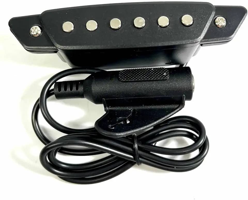 Captador Magnético Para Violão Cordas De Aço Single Cool Preto