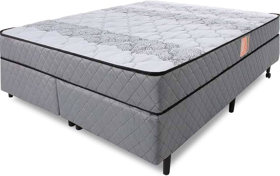 Cama Box Colchão Queen Firme Espuma D33 Antialérgico Certificado 158x198x51cm - BF Colchões