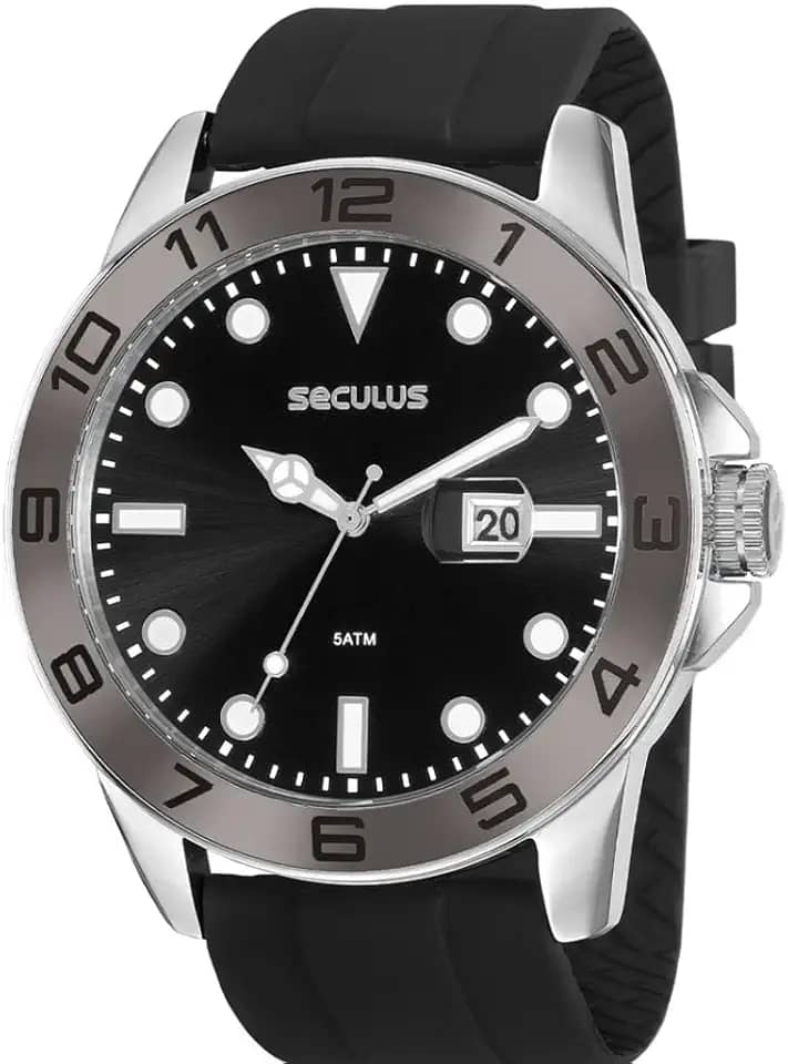 Relógio Seculus Masculino Ref: 20882g0svnu2 Esportivo Prateado
