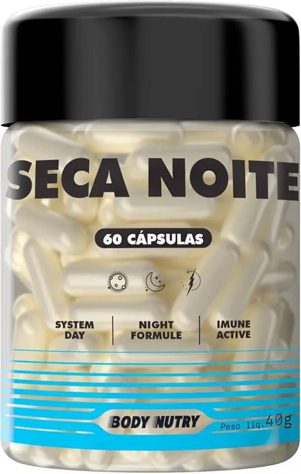 Seca Noite Termogênico 60 Cápsulas Fórmula Noturna L Carnitina Triptofano Magnésio SEM CAFEÍNA Matéria Prima Importada - Original Body Nutry