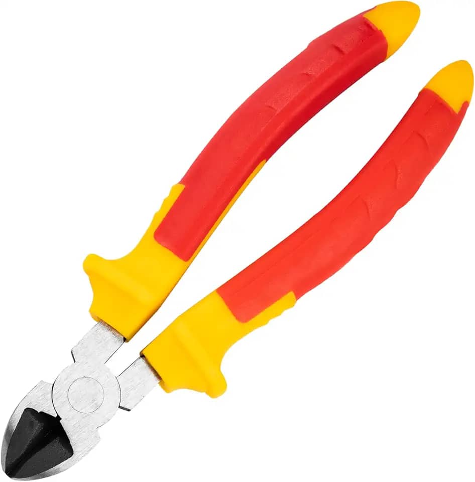 MTX Alicate de Corte Diagonal Black Níquel 7' (180 mm) – Aço de Alta Resistência, Revestimento Niquelado Anticorrosão, Cabo Dupla Injeção