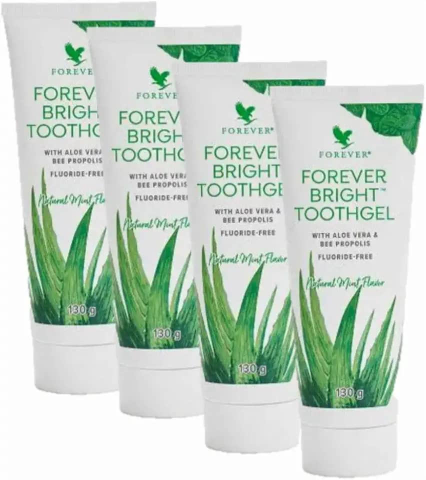 kit 04 Unidades Forever Bright Toothgel Gel dental sem flúor Creme Dental Menta e Hortelã