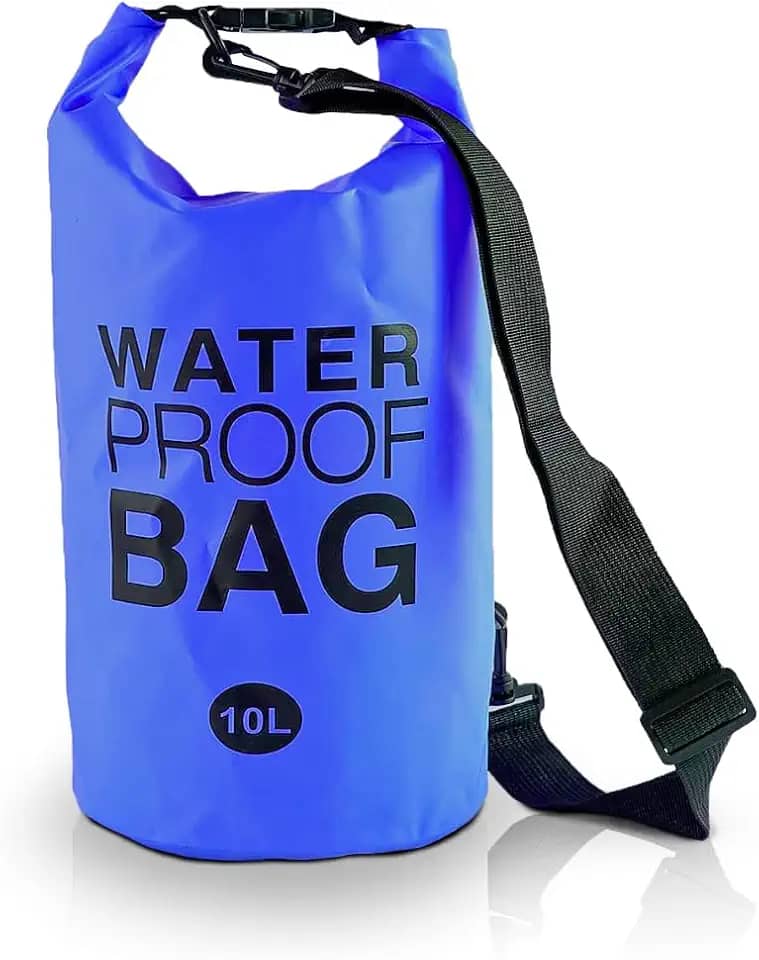 Bolsa Saco Estanque à Prova D'água 10L Alça Ajustável para Piscina Praia e Mergulho Impermeavel PVC
