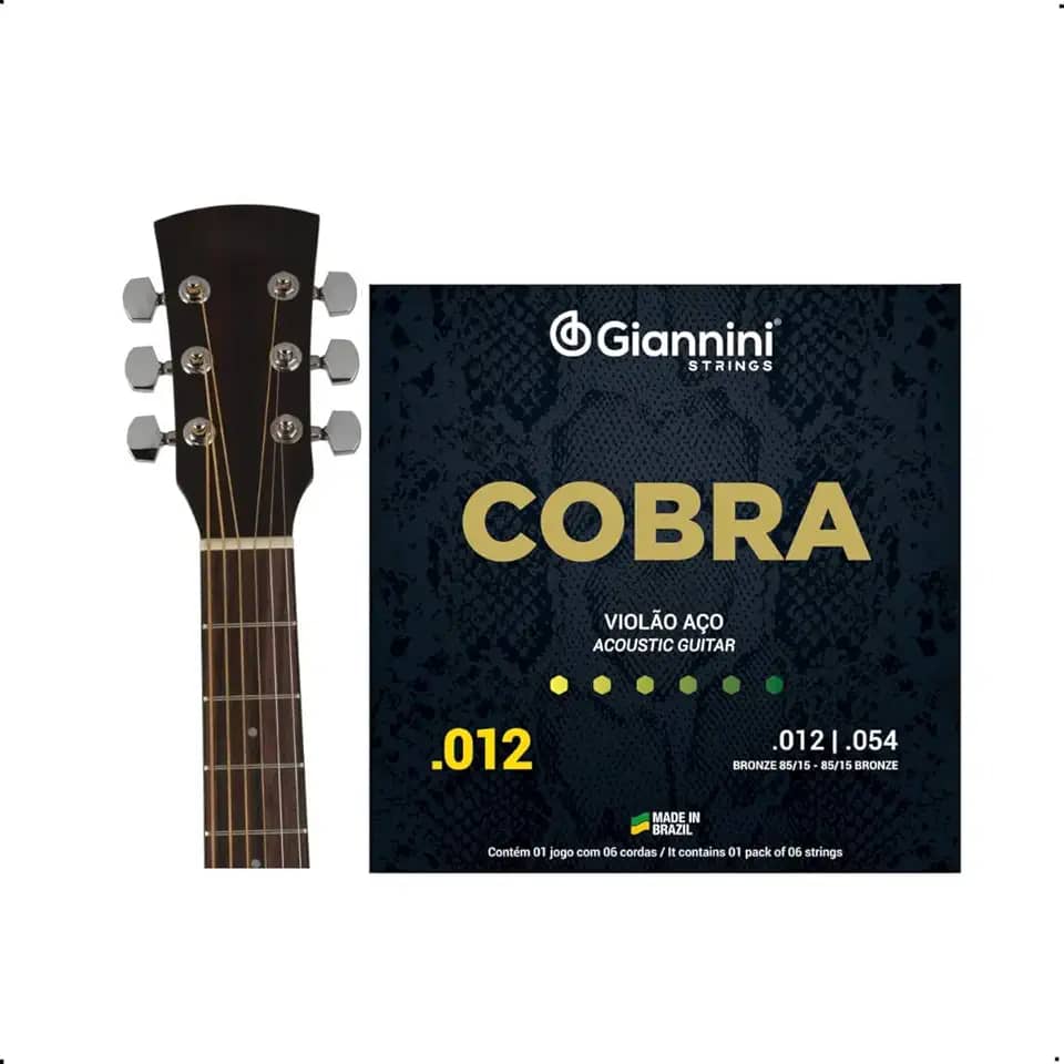 Gianinni Encordoamento Violão Folk Aço C/Bolinha