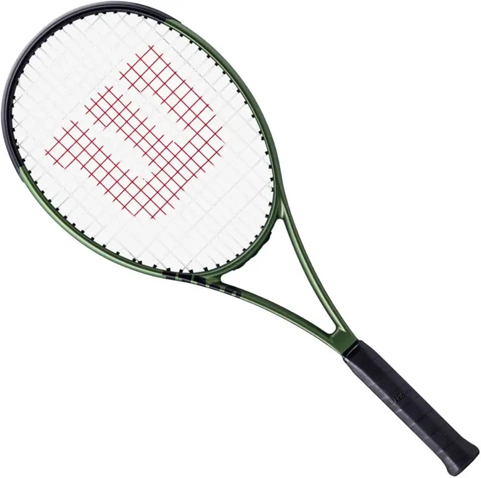 WILSON Raquete de tênis Blade Team V8 - raquete intermediária de qualidade econômica - aderência 4-1/8, verde e preta