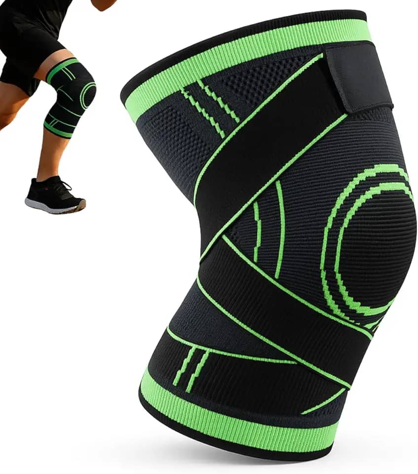 Joelheira de Compressão Ortopédica Proteação Patelar Reforçada Para Recuperação Alívio de Dores Articulares Ajustável com Elástico Ideal para Corrida Academia Vôlei Futebol Ciclismo