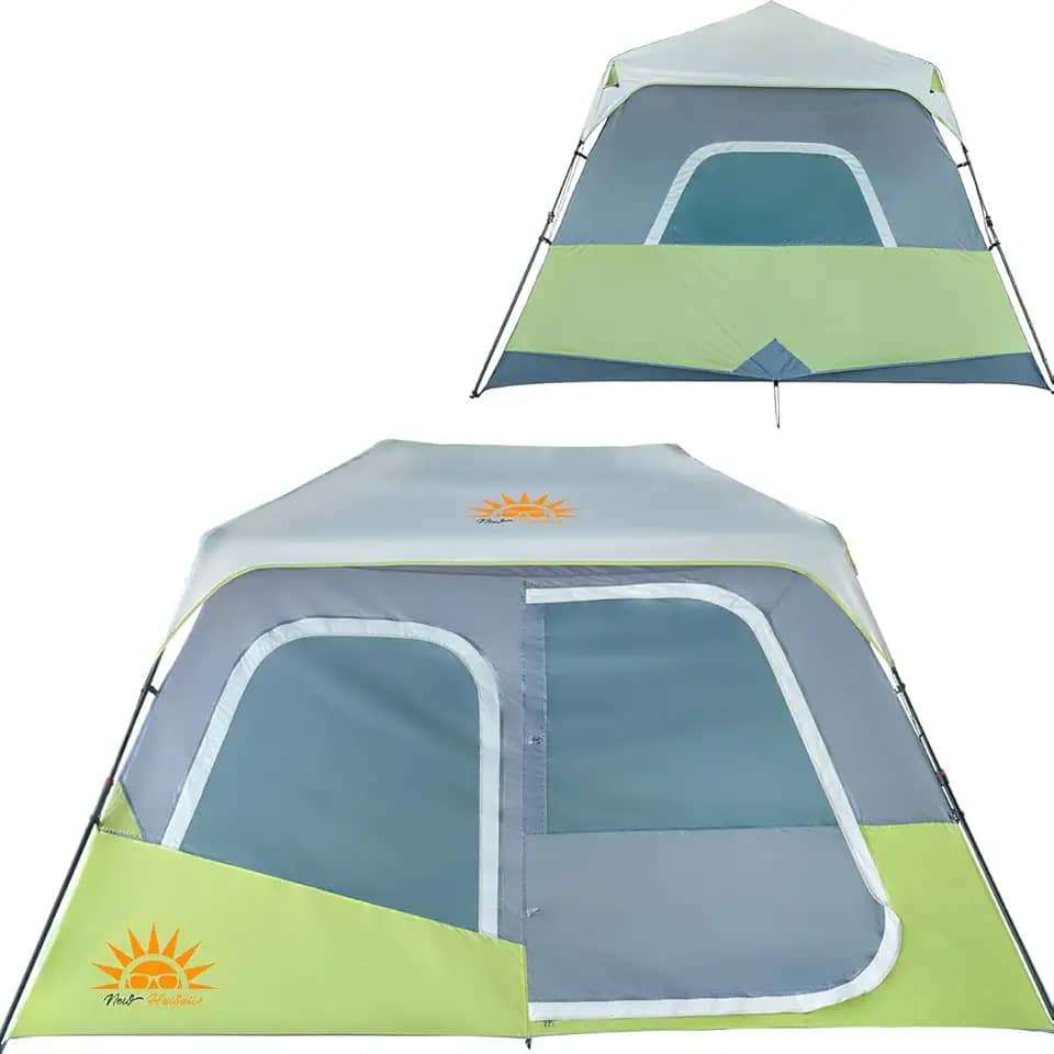 Barraca de Camping em Família Automática 6 Pessoas, Montagem Rápida, Impermeável e Prática.