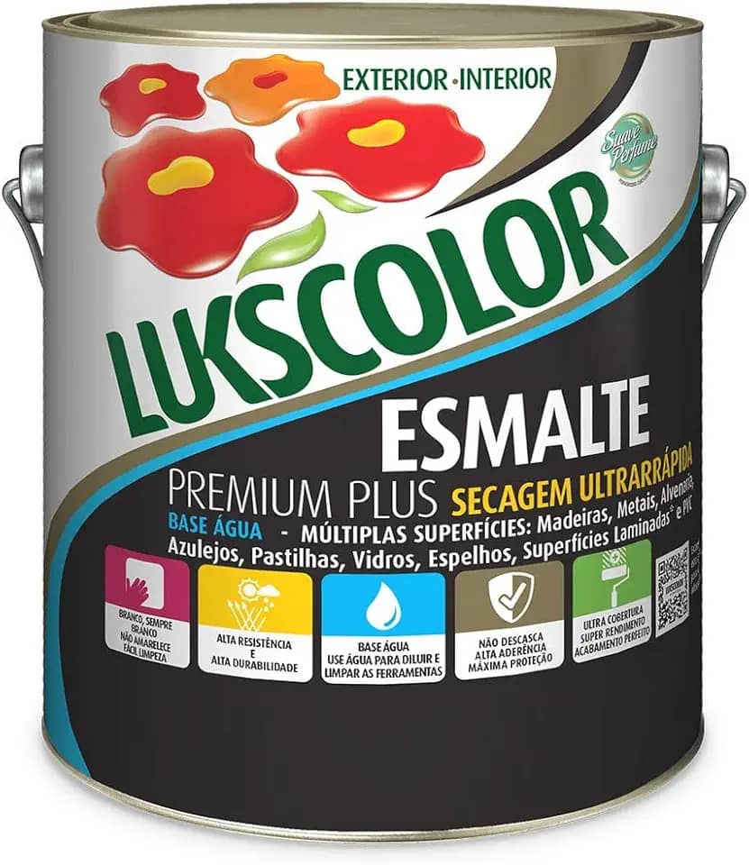 Tinta Esmalte Bri Lukscolor Base Água Branco 3,6l