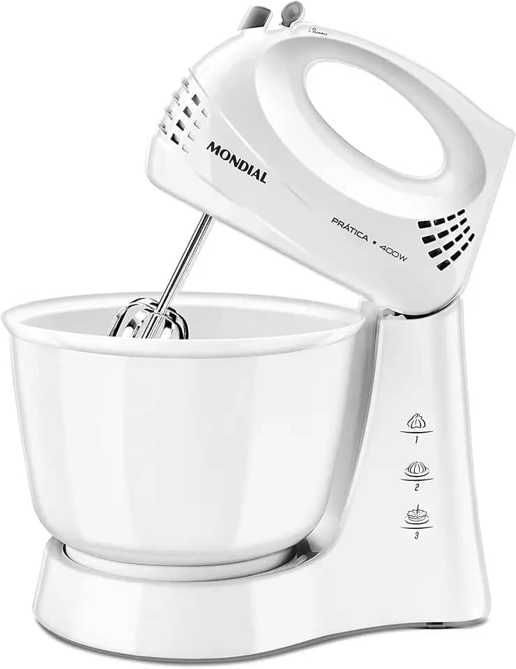Batedeira Prática, Mondial, Branco, 400W, 110V - B-44-W