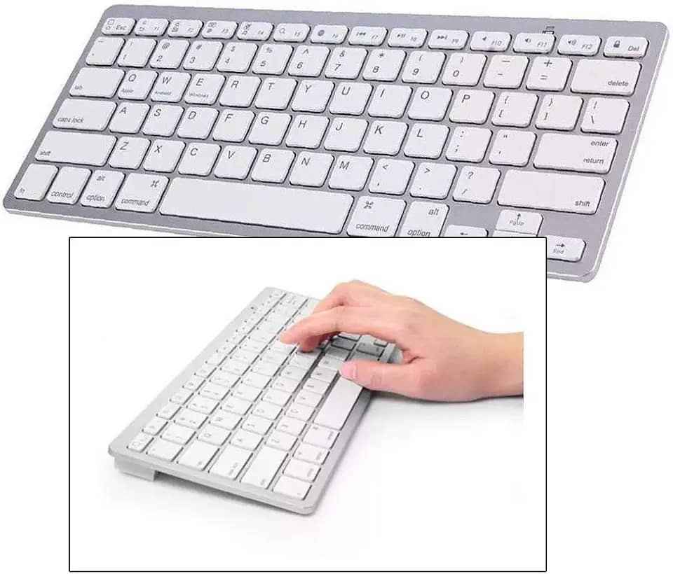 Teclado Bluetooth Universal sem Fio Ipad Iphone Computador Android Mac Note