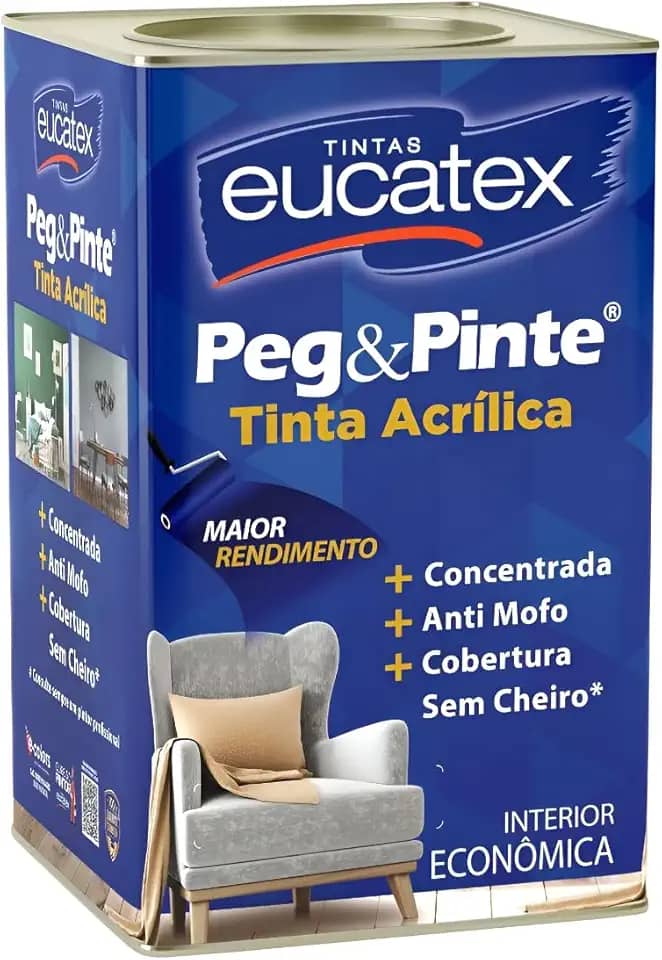 Tinta Acrílica Eucatex Peg & Pinte 18l (Mar do Caribe)