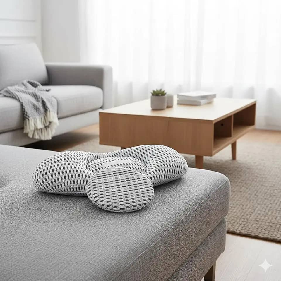 Travesseiro Ortopédico Apoio Lombar em Curva – Almofada Ergonômica para Costas e Coluna