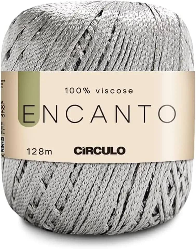 Linha Fio Encanto Prata Alumínio Para croche/trico 128m Circulo 10