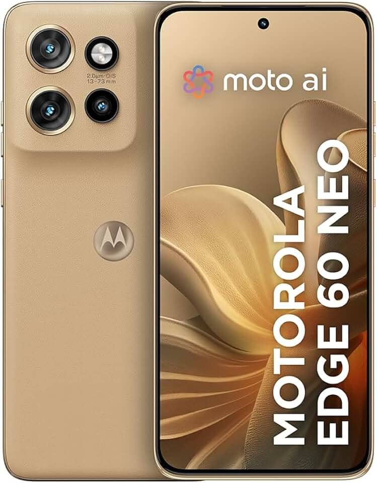 Smartphone Motorola Edge 60 Neo 5G - 512GB 24GB (12GB RAM + 12GB Ram Boost) 50MP Sony Camera Moto AI e tela 1.5K Super HD - Latte