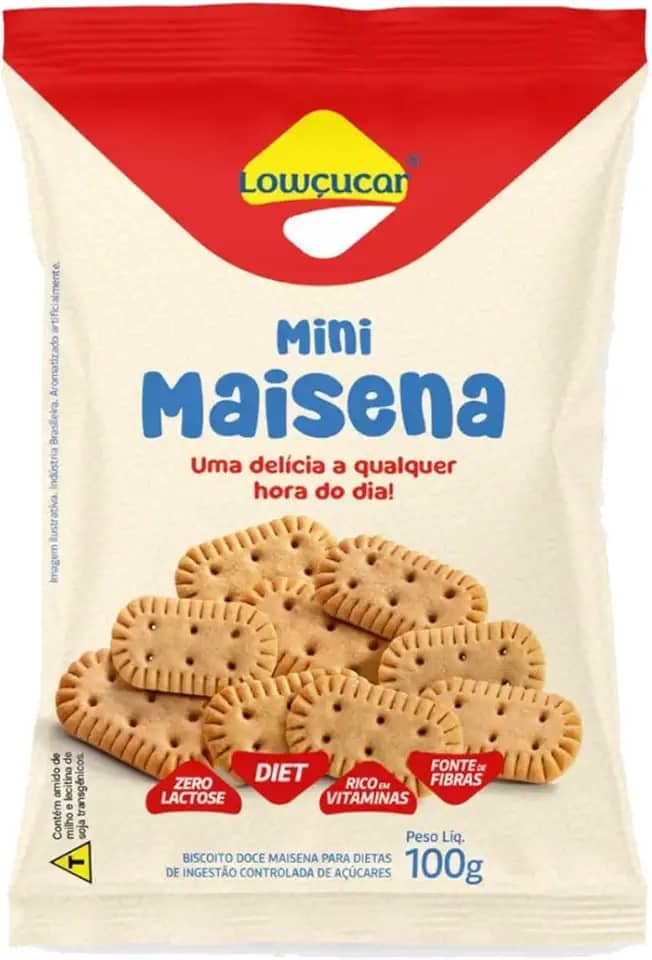 Biscoito Mini Maisena Diet, Zero Lactose Lowçucar 100g